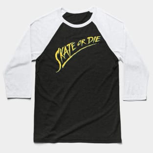 Skate or Die 8 Bit Game Baseball T-Shirt